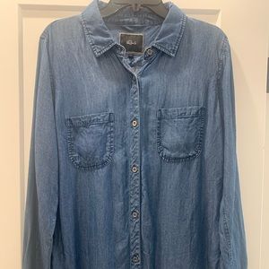 Rails long-sleeved loose fit chambray shirt